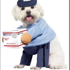 Mailman pet costume